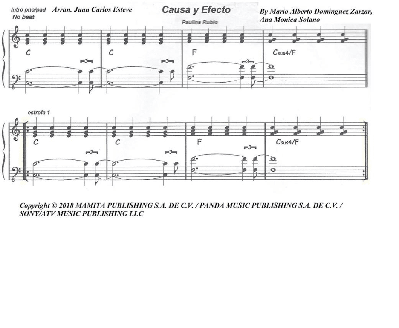 Causa Y Efecto (arr. juan carlos esteve / Gran Coda)