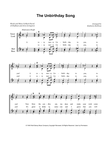 The Unbirthday Song (arr. Kimberly Heilbrun)