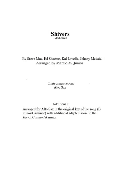 Shivers (arr. Márcio Moreira Júnior)