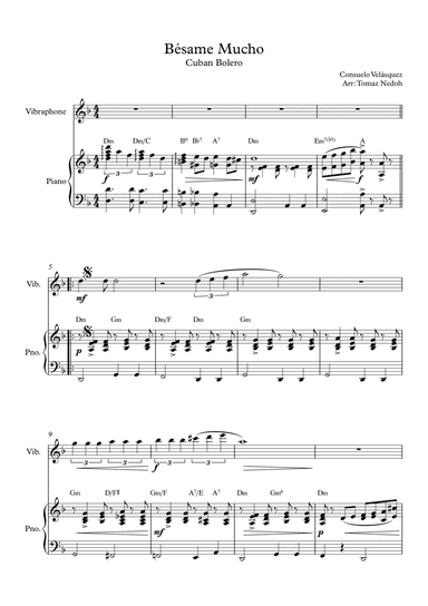 Bésame Mucho (arr. Tomaz Nedoh)