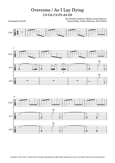 Overcome (arr. koki31)