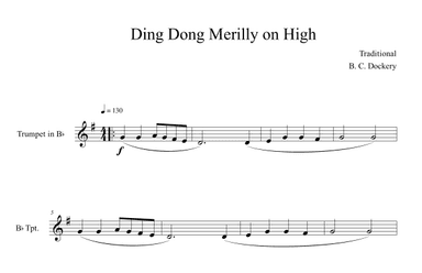 Ding Dong Merrily on High (Trumpet Solo) (arr. B. C. Dockery)