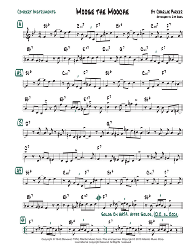 Moose The Mooche (arr. Rob Ames)