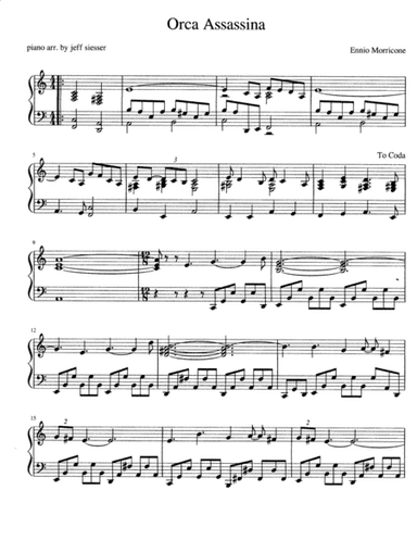 Orca Assassina (arr. jeff siesser)