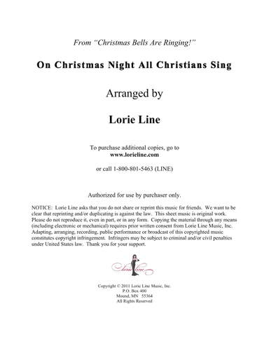 On Christmas Night All Christians Sing (arr. Lorie Line)
