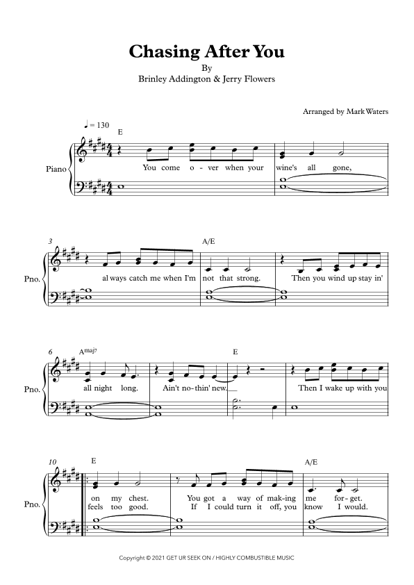 Chasing After You (arr. Mark Waters)
