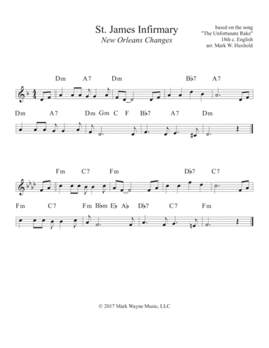 St. James Infirmary (arr. Mark W. Huxhold)
