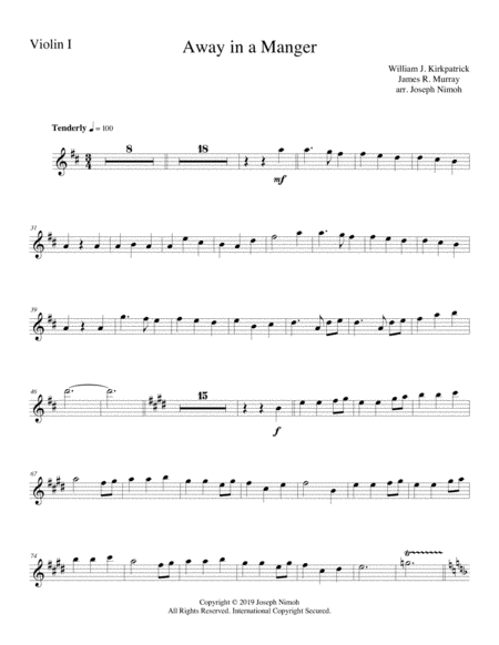 Away In A Manger/Cradle Song - Strings Parts (arr. Joseph Nimoh)