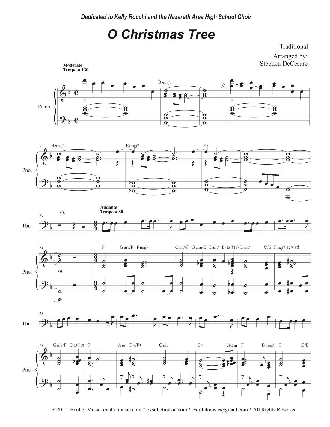 O Christmas Tree (Trombone solo and Piano) (arr. Stephen DeCesare)