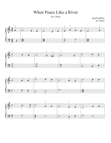 When Peace Like a River (It is Well With My Soul) - for easy piano (arr. Rebekah Henry)
