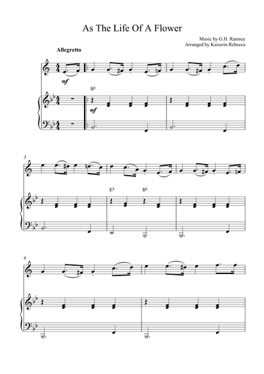 As the Life of a Flower (arr. Kaiserin Rebecca)