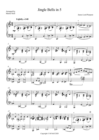 Jingle Bells in 5 (arr. Martin Neill)