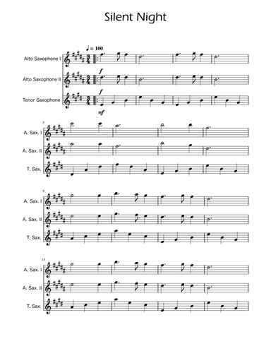 Silent Night - Sax Trio (arr. Ygor Nunes)