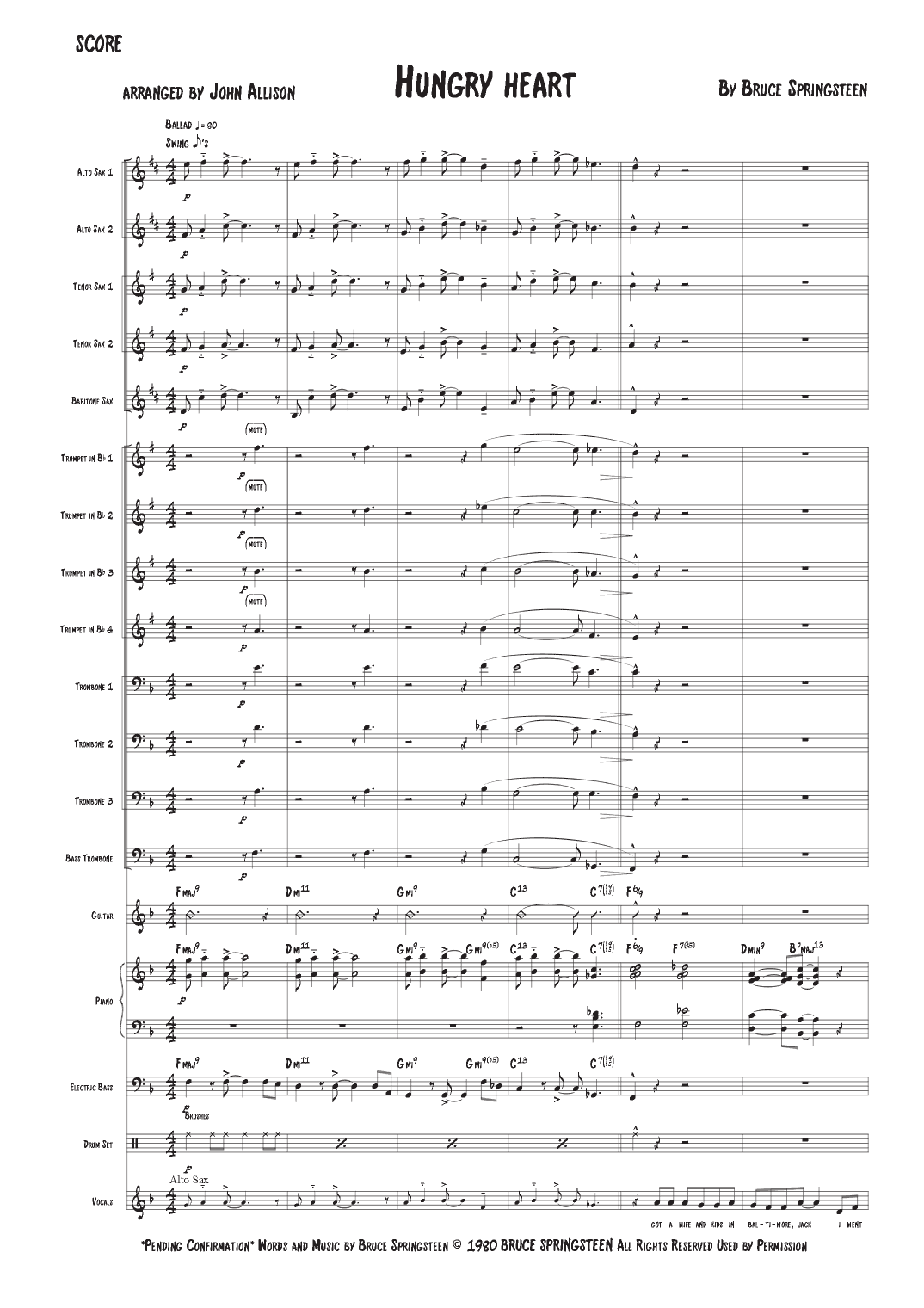 Hungry Heart (arr. John Allison)