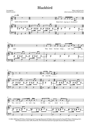 Blackbird (arr. Gabriel Lawson)