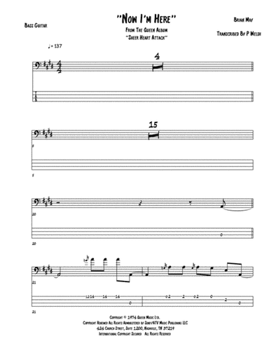 Now I'm Here (arr. Accubass)