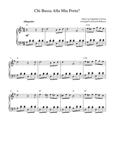 Chi Bussa Alla Mia Porta? (arr. Kaiserin Rebecca)
