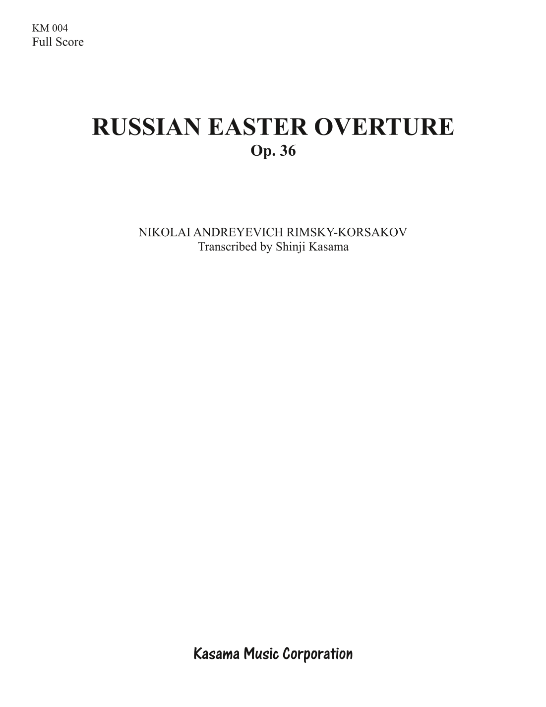 Russian Easter Overture (8.5 x 11) (arr. Shinji Kasama)