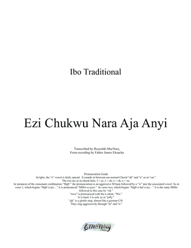 Ezi Chukwu (arr. Reynolds MacNary)