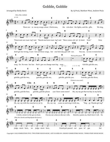 Gobble, Gobble (arr. Shelly Davis)