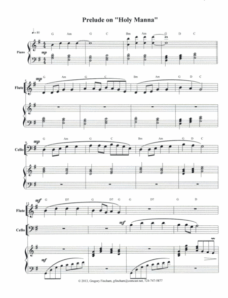 Prelude on "Holy Manna" (arr. Gregory Fincham)