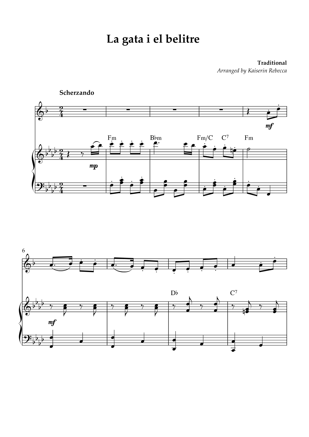 La gata i el belitre (arr. Kaiserin Rebecca)