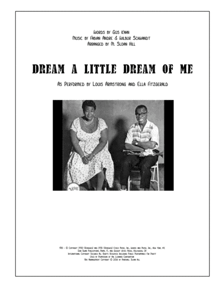 Dream A Little Dream Of Me (arr. Marshall Sloan Hill)