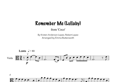Remember Me (lullaby) (arr. Emma Butterworth)