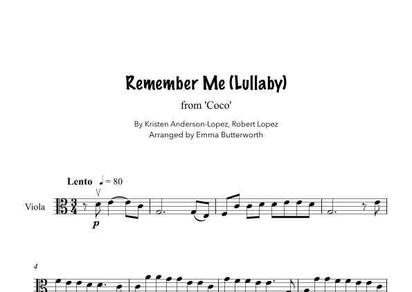 Remember Me (lullaby) (arr. Emma Butterworth)