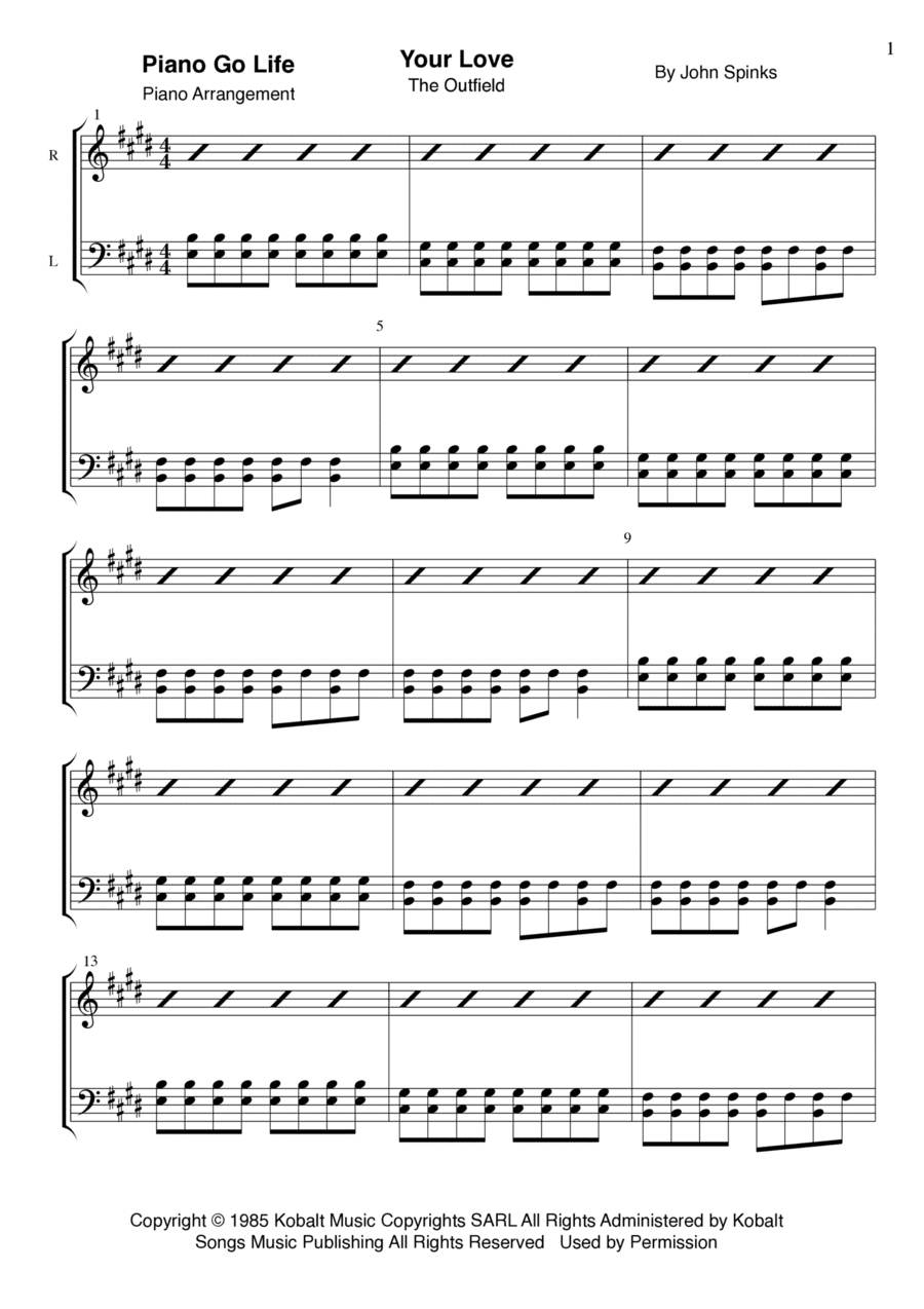 Your Love (arr. Piano Go Life)