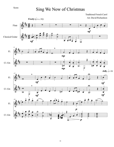 Sing We Now of Christmas (arr. David Richardson)