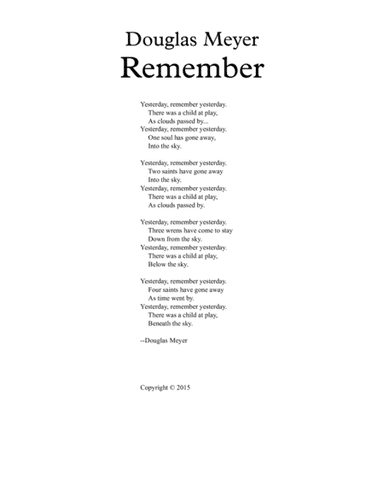 Remember (Yesterday, remember yesterday)