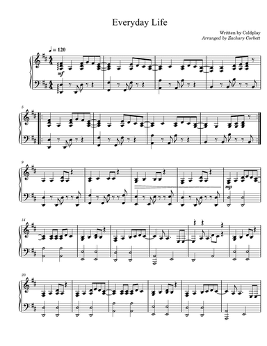 Everyday Life (arr. Zachary Corbett)