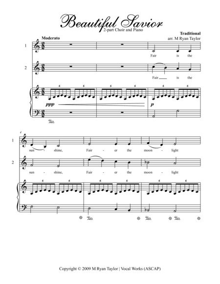 Beautiful Savior : 2-part Choir and Piano (arr. Vocal Works)