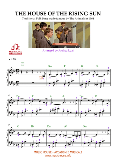The House Of The Rising Sun - EASY PIANO (arr. Andrea Luzi)
