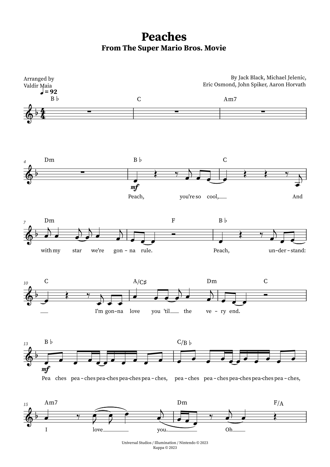 Peaches (arr. Valdir Maia)