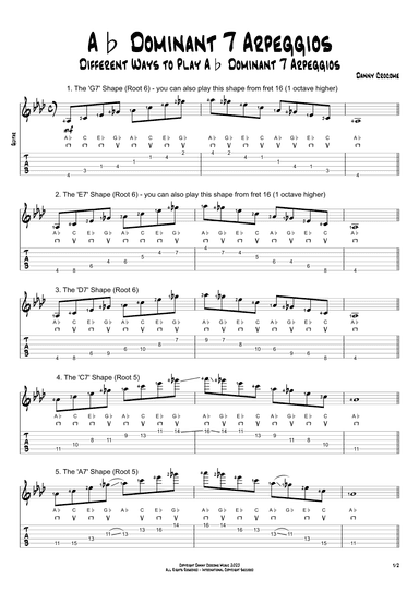 Ab Dominant 7 Arpeggios (5 Ways to Play)