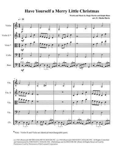 Have Yourself A Merry Little Christmas  from MEET ME IN ST. LOUIS (arr. Elizabeth Skola Davis)