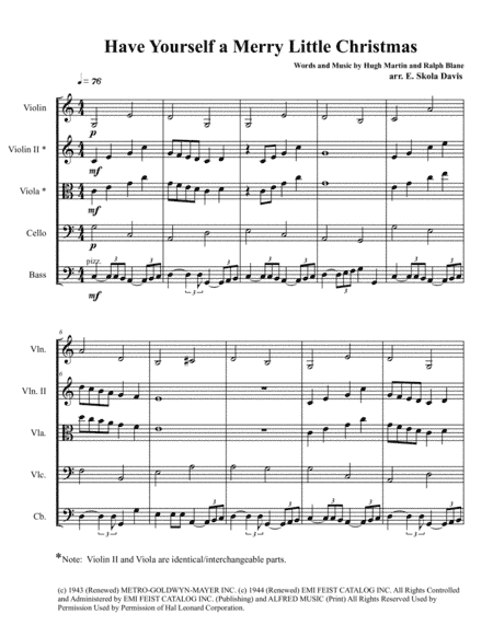 Have Yourself A Merry Little Christmas  from MEET ME IN ST. LOUIS (arr. Elizabeth Skola Davis)
