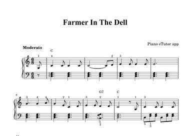 Farmer In The Dell - piano (arr. Piano eTutor app)