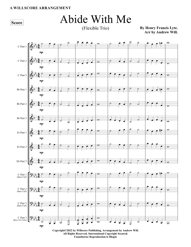 Abide With Me (Flexible Trio) (arr. Andrew Will)