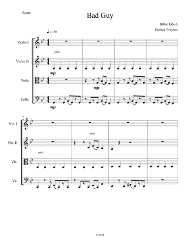 Bad Guy (arr. Patrick Prejean)