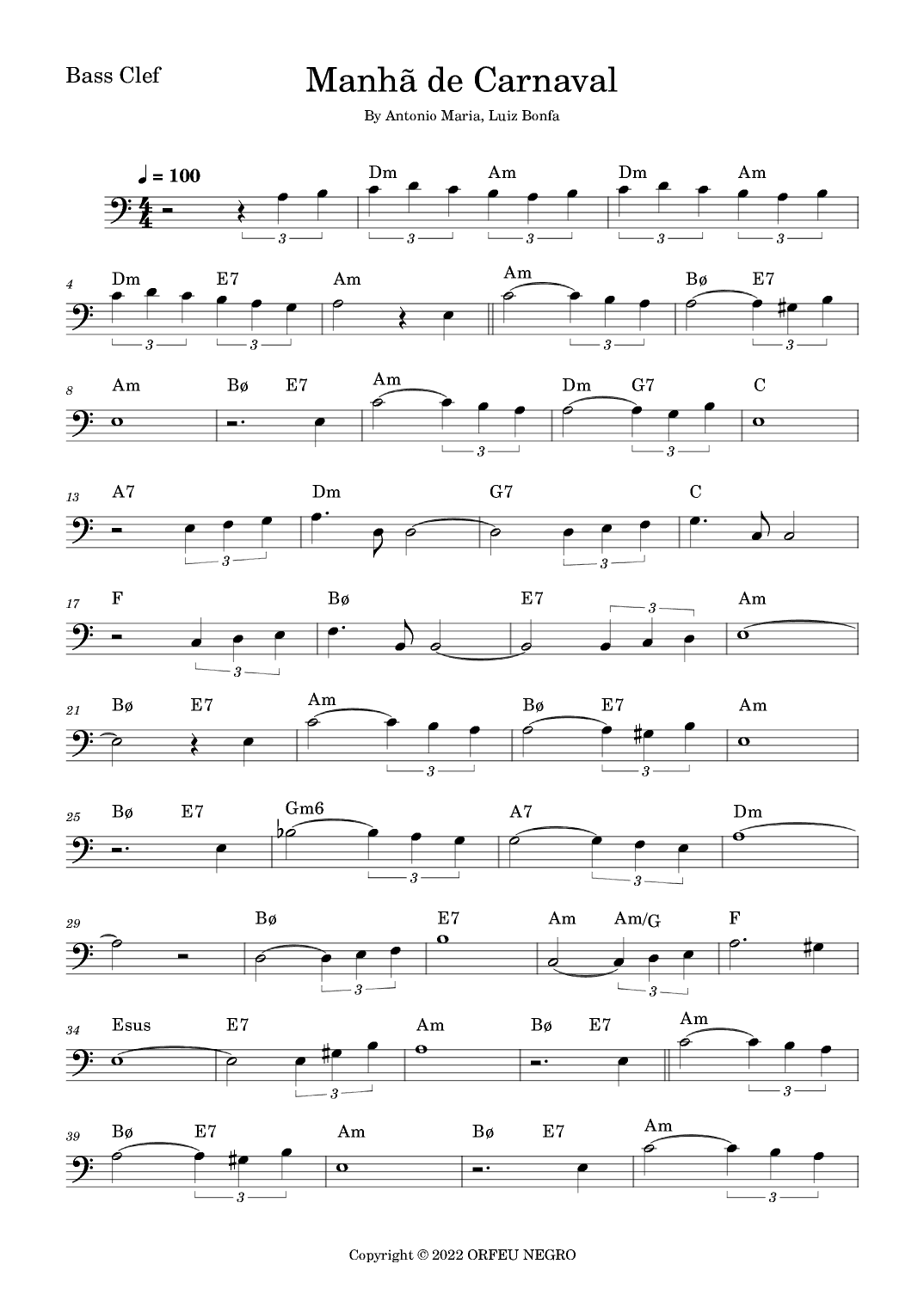 Manha De Carnaval (arr. Fabio Eduardo de Oliveira)