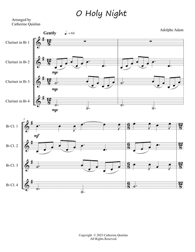O Holy Night (arr. Catherine Quinlan)