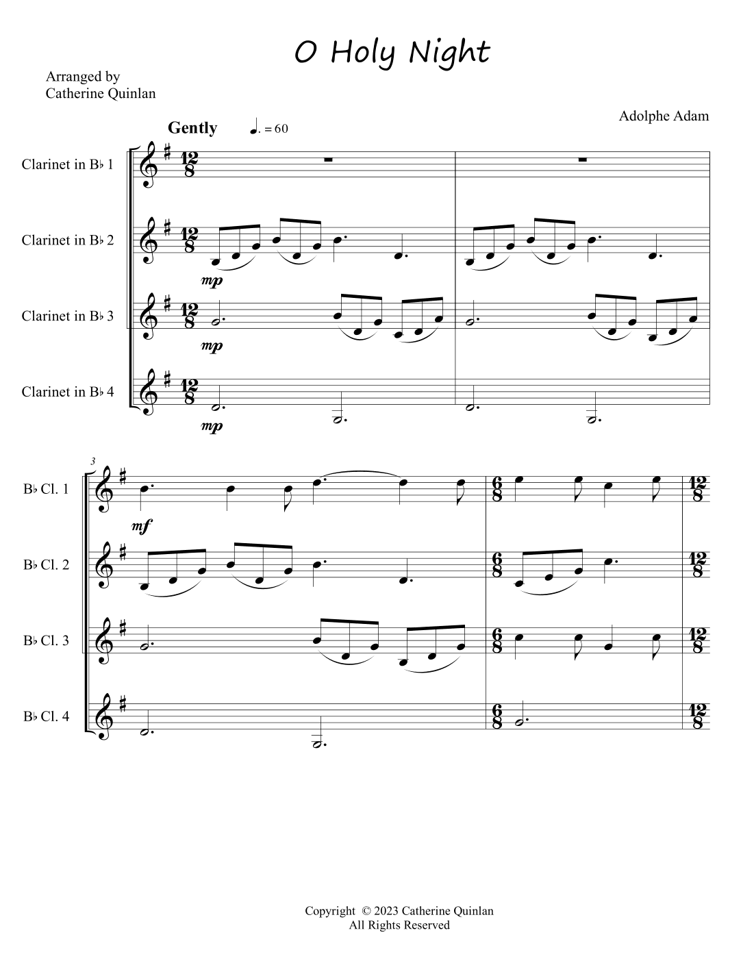 O Holy Night (arr. Catherine Quinlan)