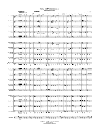 Pomp and Circumstance - for adaptable quintet (arr. John McAllister)