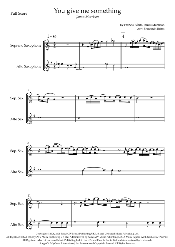You Give Me Something (arr. Fernando Britto)