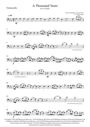 A Thousand Years (arr. Fabio Britto)