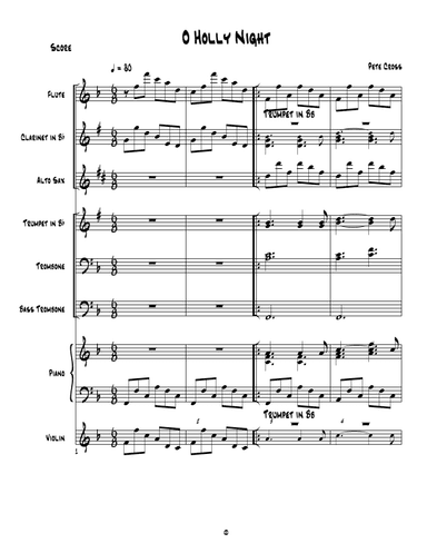 O Holy Night (arr. Pete Cross)
