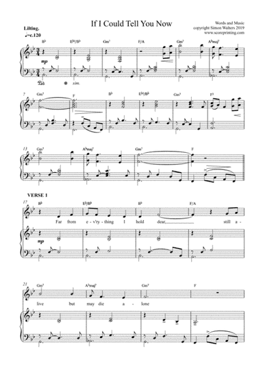 If I Could Tell You Now (Baritone/Tenor)
